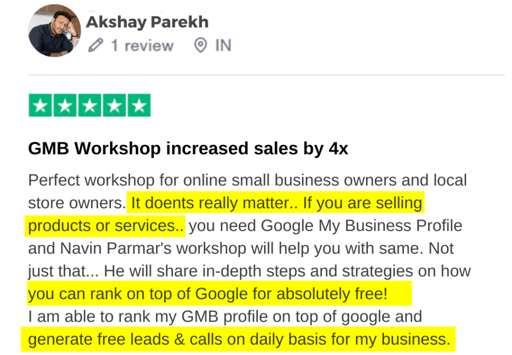 Akshay Parekh Testimonial