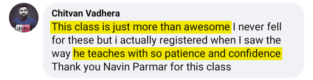 Chitvan Vadhera Testimonial